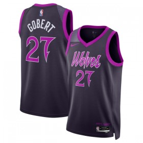 Maillot Homme Minnesota Timberwolves Rudy Gobert 2025-26 Nike City Edition Noir Swingman